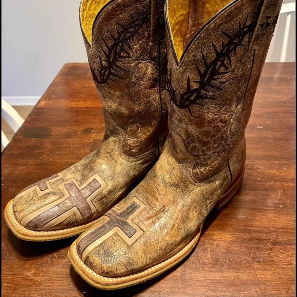 Mens Tim Haul John 3:16 boots - Picture 1 of 4